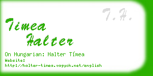 timea halter business card